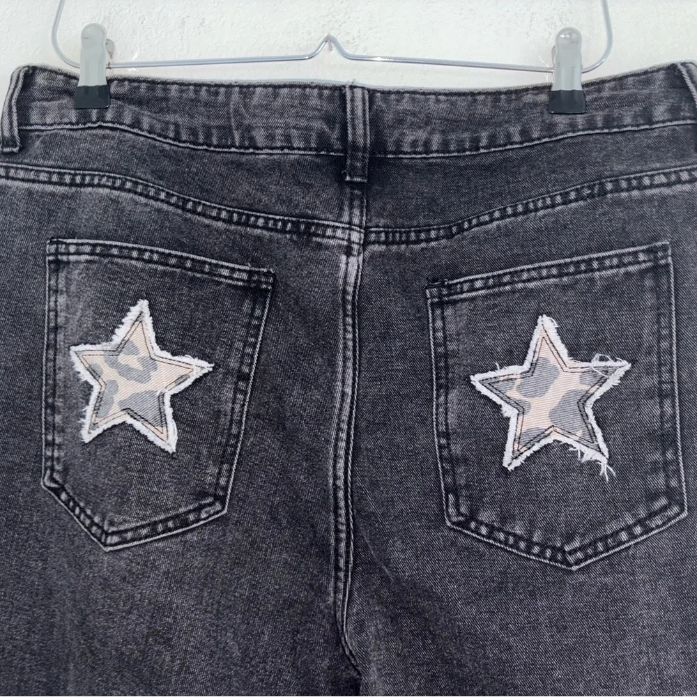 Y2K Star Pockets Wide Leg Denim ⭐️